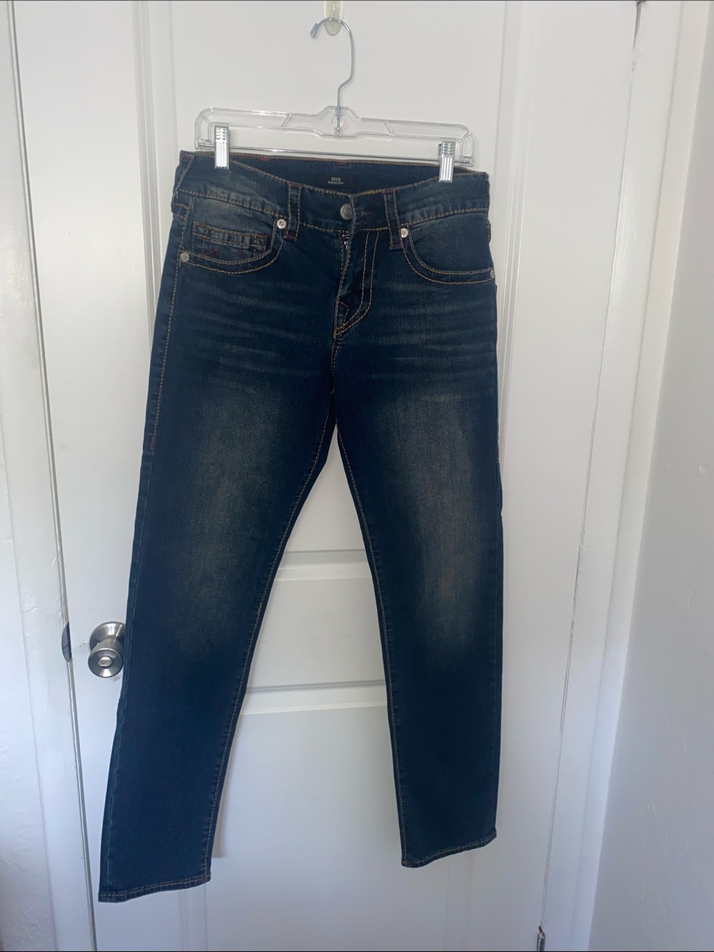 Dark Wash Men’s Slim Jeans - Classic Blue